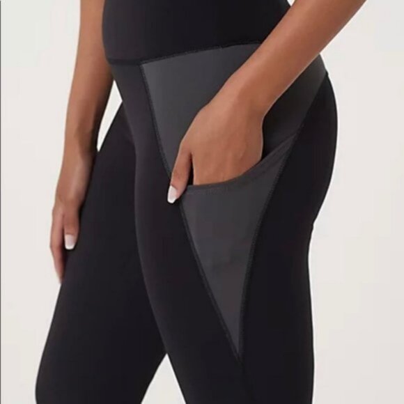 Zuda 7/8 Length Athletic Regular Z-Stretch Colorblocked Leggings Size S NWT - Picture 2 of 10